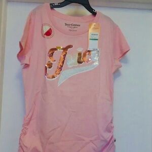 Juicy Couture Light Pink Sequin Tee Shirt